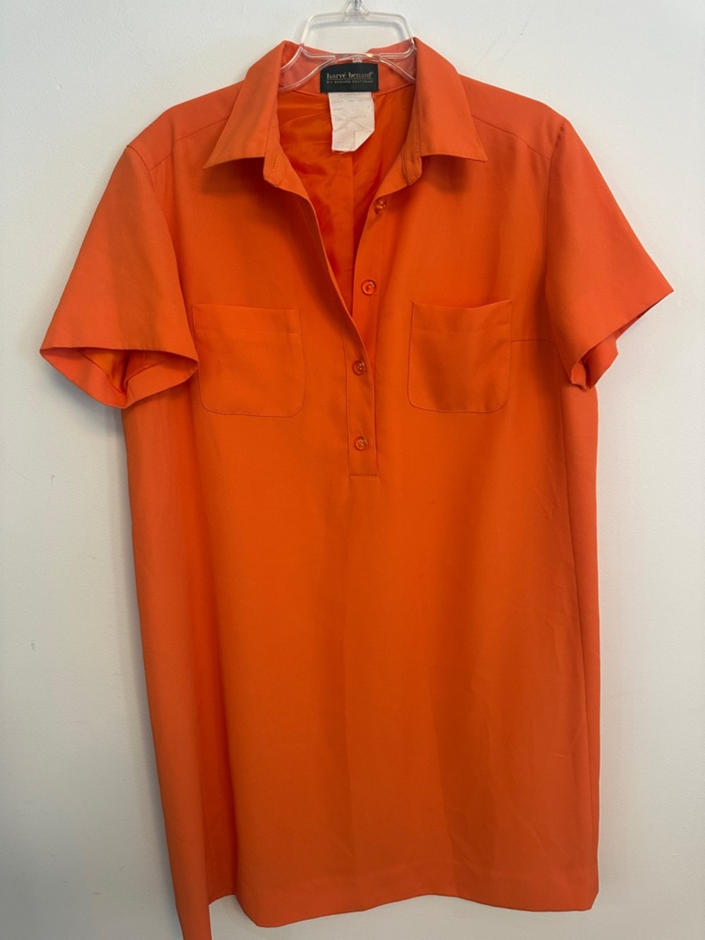 Harve Benard Orange Short Sleeve Mini Dress